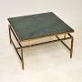 1960s Vintage Brass & Marble Coffee Table