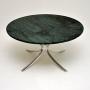 1960s Vintage Marble & Steel Coffee Table