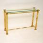 1970’s Vintage Brass & Glass Console Table