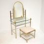 1970s Vintage Chrome & Brass Dressing Table