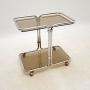 1970s Vintage Chrome & Glass Drinks Trolley