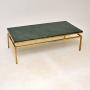 1970s Vintage French Brass & Marble Coffee Table