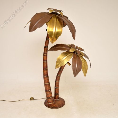 Antiques Atlas - 1970's Vintage Italian Brass Palm Tree Floor Lamp