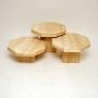 1970’s Vintage Italian Trio of Travertine Tables