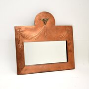 Antique Beaten Copper Mirror