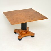 Antique Biedermeier Birch & Ebony Coffee Table