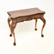 Antique Burr Walnut Card Table