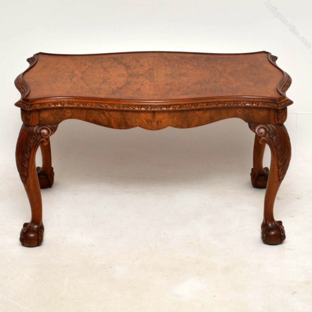 Antique Burr Walnut Coffee Table - Antiques Atlas