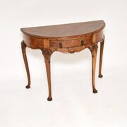 Antique Burr Walnut Console Table