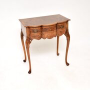 Antique Burr Walnut Console / Side Table