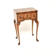 Antique Burr Walnut Console / Side Table