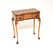Antique Burr Walnut Console / Side Table