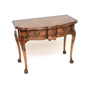 Antique Burr Walnut Console / Side Table