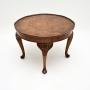 Antique Burr Walnut Pie Crust Coffee Table
