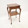 Antique Burr Walnut Two Tier Side Table