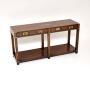 Antique Campaign Style Mahogany Console Table