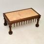 Antique Carved Marble Top Coffee Table