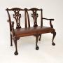 1960s Chippendale Style Mahogany Settee