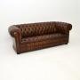 Antique Deep Buttoned Leather Chesterfield Sofa