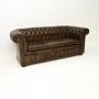 Antique Deep Buttoned Leather Chesterfield Sofa