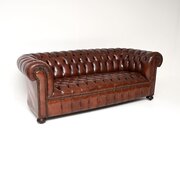 Antique Deep Buttoned Leather Chesterfield Sofa