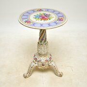 Antique Dresden Style Porcelain Side Table
