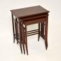Antique Edwardian Inlaid Mahogany Nest of Tables