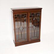 Antique Edwardian Inlaid Mahogany Bookcase