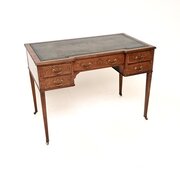 Antique Edwardian Inlaid Mahogany Desk