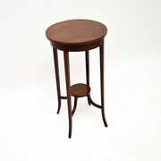 Antique Edwardian Inlaid Mahogany Side Table 