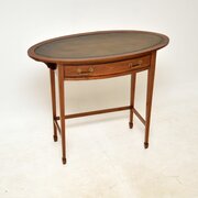 Antique Edwardian Inlaid Mahogany Writing Table