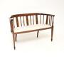 Antique Edwardian Inlaid Walnut Settee