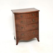 Antique Edwardian Mahogany Bow Fronted Chest