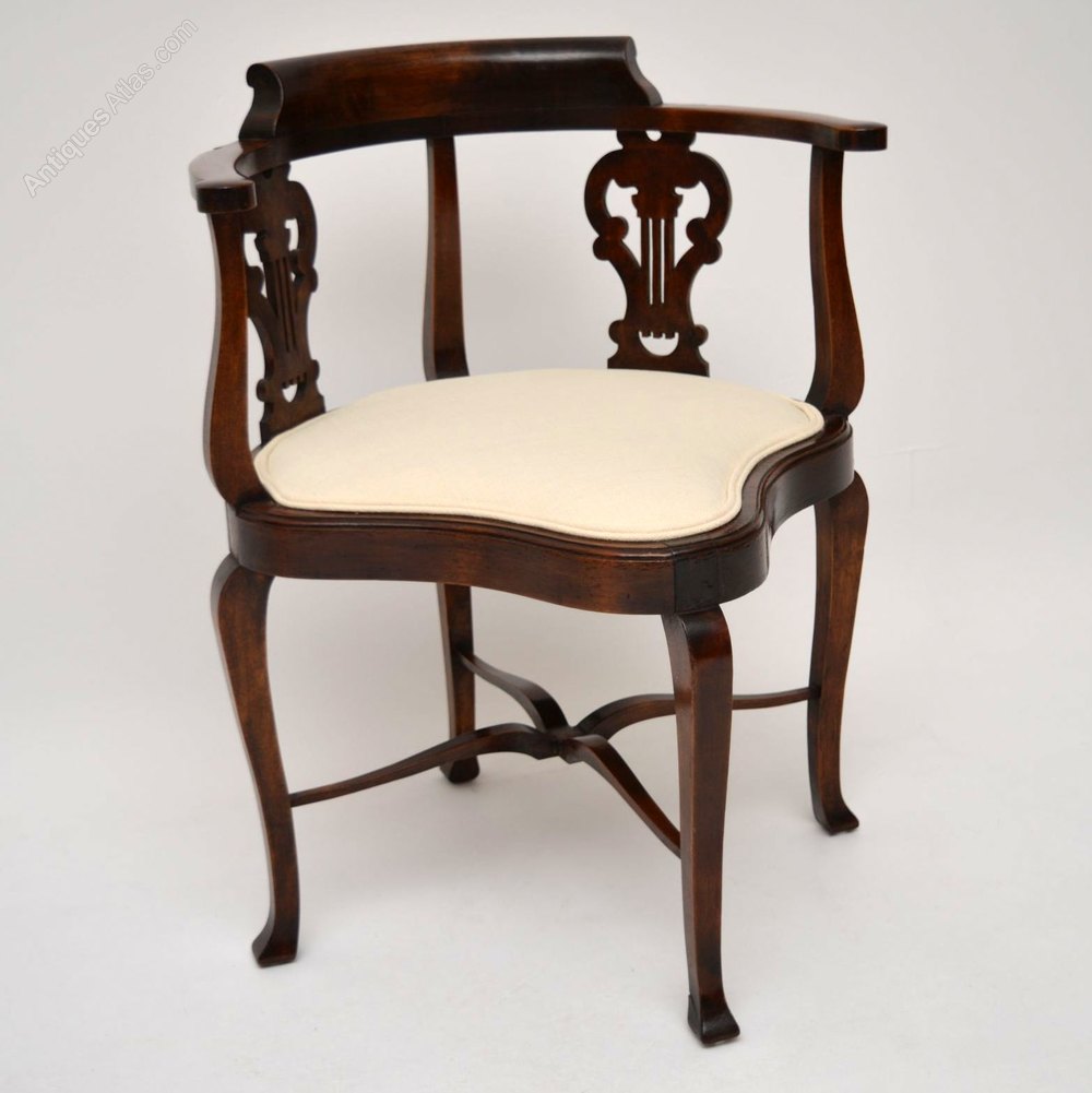 Antique Edwardian Mahogany Corner Armchair Antiques Atlas