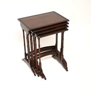 Antique Edwardian Mahogany Nest Of Four Tables