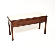 Antique Edwardian Mahogany Piano Stool / Bench