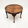 Antique Figured Walnut Pie Crust Coffee Table