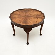 Antique Figured Walnut Pie Crust Coffee Table