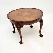 Antique Figured Walnut Pie Crust Coffee Table