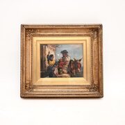 Antique Framed Oil Painting by Thomas Kent Pelham