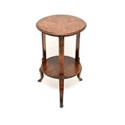 Antique French Amboyna And Rosewood Side Table