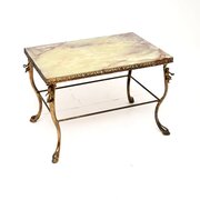 Antique French Brass And Onyx Coffee Table