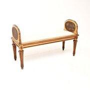 Antique French Carved Gilt Wood Stool