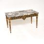 Antique French Gilt Wood Marble Top Coffee Table