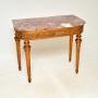 Antique French Gilt Wood Marble Top Console Table
