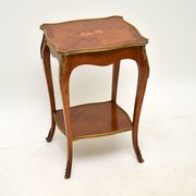 Antique French Inlaid Marquetry Side Table