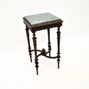 Antique French Mahogany Marble Top Side Table