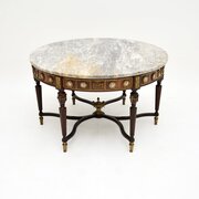Antique French Marble Top Coffee Table