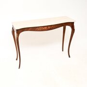 Antique French Marble Top Console Side Table