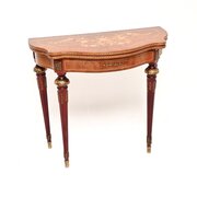 Antique French Marquetry Card / Console Table